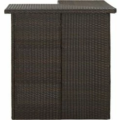 Budget 🤩 FIMEI Meuble De Bar De Jardin 8 Pcs Et Coussins Résine Tressée Marron 😉 -Table haute Boutique 60969235 3