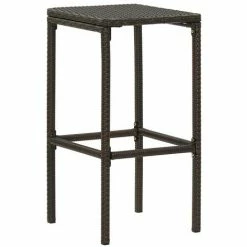 Bon marché 🔥 FIMEI Meuble De Bar De Jardin 7 Pcs Et Coussins Résine Tressée Marron 🛒 11 Bon marché 🔥 FIMEI Meuble De Bar De Jardin 7 Pcs Et Coussins Résine Tressée Marron 🛒 -Table haute Boutique 60970253 5