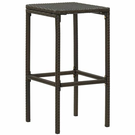 Bon marché 🔥 FIMEI Meuble De Bar De Jardin 7 Pcs Et Coussins Résine Tressée Marron 🛒 7 Bon marché 🔥 FIMEI Meuble De Bar De Jardin 7 Pcs Et Coussins Résine Tressée Marron 🛒 – Image 5