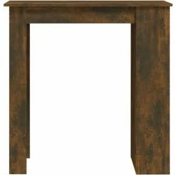 Grosses soldes 🔥 FIMEI Table De Bar Et étagère De Rangement Chêne Fumé 102x50x103,5 Cm 🎁 -Table haute Boutique 60970302 5