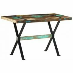 Meilleure affaire 😍 FIMEI Table De Salle à Manger 120x60x76cm Bois De Récupération Massif 🎁