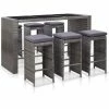 Sortie 🔥 FIMEI Meuble De Bar De Jardin 7 Pcs Et Coussins Résine Tressée Gris 🎉 1 Sortie 🔥 FIMEI Meuble De Bar De Jardin 7 Pcs Et Coussins Résine Tressée Gris 🎉 -Table haute Boutique 60972357 1