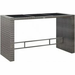 Sortie 🔥 FIMEI Meuble De Bar De Jardin 7 Pcs Et Coussins Résine Tressée Gris 🎉 9 Sortie 🔥 FIMEI Meuble De Bar De Jardin 7 Pcs Et Coussins Résine Tressée Gris 🎉 -Table haute Boutique 60972357 3