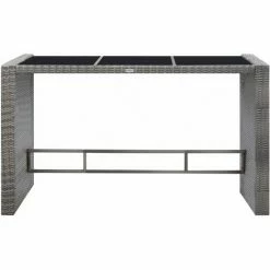 Sortie 🔥 FIMEI Meuble De Bar De Jardin 7 Pcs Et Coussins Résine Tressée Gris 🎉 10 Sortie 🔥 FIMEI Meuble De Bar De Jardin 7 Pcs Et Coussins Résine Tressée Gris 🎉 -Table haute Boutique 60972357 4