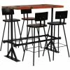 Vente flash 😀 FIMEI Mobilier De Bar 5 Pcs Bois De Récupération Massif Multicolore ✔️ -Table haute Boutique 60972805 1