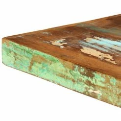 Sortie ⌛ FIMEI Table De Salle à Manger 160x80x75cm Bois De Récupération Massif 🔔 -Table haute Boutique 60974589 5