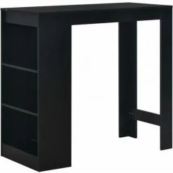 Grosses soldes 👏 FIMEI Table De Bar Avec étagère Noir 110x50x103 Cm 🥰