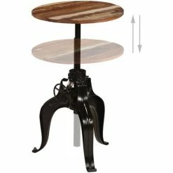 Budget 😍 SUPERMARKET Table De Bar Bois De Récupération Massif 60x(76-110) Cm ✔️ -Table haute Boutique 61303937 3