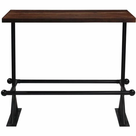 Coupon 🥰 SUPERMARKET Table De Bar Bois De Récupération Massif Marron Foncé 120x60x107 Cm 🧨 4 Coupon 🥰 SUPERMARKET Table De Bar Bois De Récupération Massif Marron Foncé 120x60x107 Cm 🧨 – Image 2