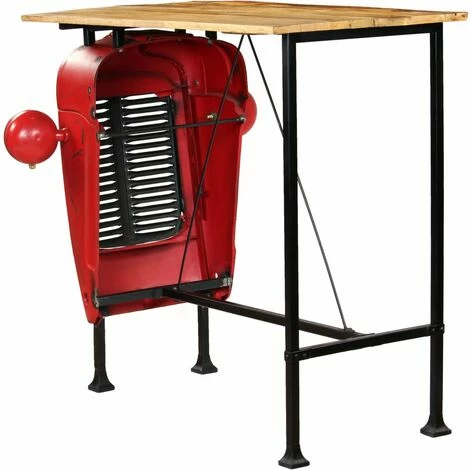 Offres 🤩 SUPERMARKET Table De Bar Bois De Manguier Massif Rouge Tracteur 60x150x107 Cm 🎁 6 Offres 🤩 SUPERMARKET Table De Bar Bois De Manguier Massif Rouge Tracteur 60x150x107 Cm 🎁 – Image 4