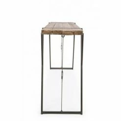 Sortie 🎁 WEBMARKETPOINT Table De Bar Style Industriel Blocks 200x54 Cm ❤️ -Table haute Boutique 61309093 4