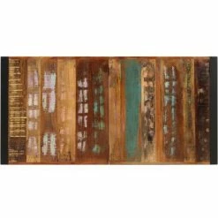 Promo 💯 FIMEI Table De Salle à Manger 140x70x75cm Bois De Récupération Massif 🔔 -Table haute Boutique 61379919 4