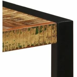 Promo 💯 FIMEI Table De Salle à Manger 140x70x75cm Bois De Récupération Massif 🔔 -Table haute Boutique 61379919 5