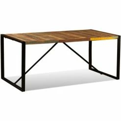 Meilleure affaire 👍 FIMEI Table De Salle à Manger Bois De Récupération Massif 180 Cm 🎁 -Table haute Boutique 61381059 3