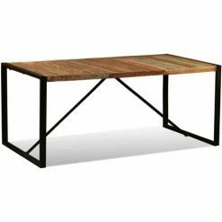 Meilleure affaire 👍 FIMEI Table De Salle à Manger Bois De Récupération Massif 180 Cm 🎁 -Table haute Boutique 61381059 5