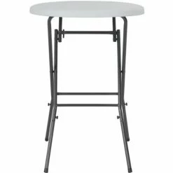 Bon marché ✔️ FIMEI Table De Bar Pliante Blanc 80 X 110 Cm PEHD 🔥 -Table haute Boutique 61383981 3