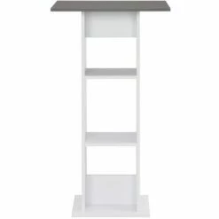 Offres 😉 SUPERMARKET Table De Bar Blanc Et Gris Anthracite 60x60x110 Cm 💯 8 Offres 😉 SUPERMARKET Table De Bar Blanc Et Gris Anthracite 60x60x110 Cm 💯 -Table haute Boutique 63650286 2