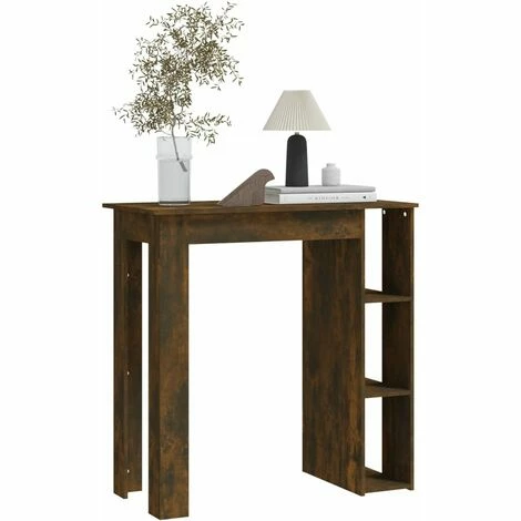 Top 10 ✔️ SUPERMARKET Table De Bar Avec étagère Chêne Fumé 102x50x103,5 Cm Aggloméré 👍 7 Top 10 ✔️ SUPERMARKET Table De Bar Avec étagère Chêne Fumé 102x50x103,5 Cm Aggloméré 👍 – Image 5