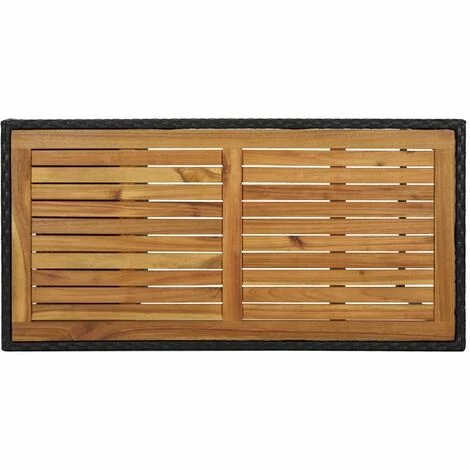 Promo 🔔 SUPERMARKET Table De Bar Avec Rangement Noir 120x60x110 Cm Résine Tressée SUHB-313478 🧨 7 Promo 🔔 SUPERMARKET Table De Bar Avec Rangement Noir 120x60x110 Cm Résine Tressée SUHB-313478 🧨 – Image 5