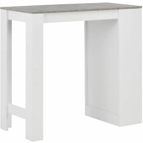 Budget 😉 SUPERMARKET Table De Bar Avec étagère Blanc 110x50x103 Cm SUHB-280214 🎁 5 Budget 😉 SUPERMARKET Table De Bar Avec étagère Blanc 110x50x103 Cm SUHB-280214 🎁 – Image 3