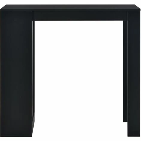 Bon marché ❤️ SUPERMARKET Table De Bar Avec étagère Noir 110x50x103 Cm ❤️ 4 Bon marché ❤️ SUPERMARKET Table De Bar Avec étagère Noir 110x50x103 Cm ❤️ – Image 2