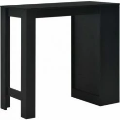 Bon marché ❤️ SUPERMARKET Table De Bar Avec étagère Noir 110x50x103 Cm ❤️ 9 Bon marché ❤️ SUPERMARKET Table De Bar Avec étagère Noir 110x50x103 Cm ❤️ -Table haute Boutique 63676543 3