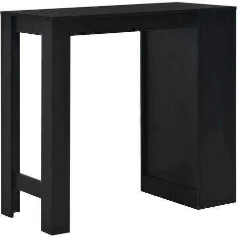 Bon marché ❤️ SUPERMARKET Table De Bar Avec étagère Noir 110x50x103 Cm ❤️ 5 Bon marché ❤️ SUPERMARKET Table De Bar Avec étagère Noir 110x50x103 Cm ❤️ – Image 3