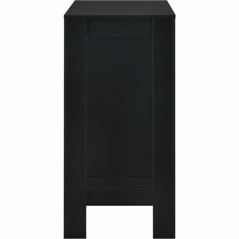 Bon marché ❤️ SUPERMARKET Table De Bar Avec étagère Noir 110x50x103 Cm ❤️ 6 Bon marché ❤️ SUPERMARKET Table De Bar Avec étagère Noir 110x50x103 Cm ❤️ – Image 4