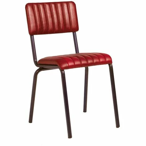 Vente flash 🥰 NETFURNITURE Chaise Latérale Antérieure - CIBBED - LASCARI - Vintage Rouge - Rouge 😀 4 Vente flash 🥰 NETFURNITURE Chaise Latérale Antérieure - CIBBED - LASCARI - Vintage Rouge - Rouge 😀 – Image 2