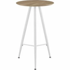 Vente flash ⭐ HERDASA Table Haute En Métal Et Bois, Modèle Comfy ✔️