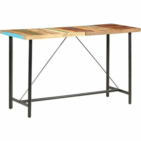 Remise 💯 FUHUIDATRADING Table De Bar 180x70x107 Cm Bois De Récupération Solide 😍 3 Remise 💯 FUHUIDATRADING Table De Bar 180x70x107 Cm Bois De Récupération Solide 😍