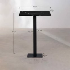 Les meilleures critiques de 🎉 Table Haute Carrée De Bar En Marbre Chick SKLUM Marbre NOIR - NOIR Blanc 😀 -Table haute Boutique 64416084 5