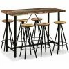 Bon marché ⌛ FUHUIDATRADING Ensemble De Bar 7 Pcs Bois Massif Recyclé ⌛ 1 Bon marché ⌛ FUHUIDATRADING Ensemble De Bar 7 Pcs Bois Massif Recyclé ⌛ -Table haute Boutique 64520092 1