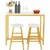 Sortie ⭐ ONEVAN Table De Bar Stylisée Avec 2 Tabourets Ensemble De Meubles Modernes Simples Pour Cuisine Salle De Jeux Salon 💯 2 Sortie ⭐ ONEVAN Table De Bar Stylisée Avec 2 Tabourets Ensemble De Meubles Modernes Simples Pour Cuisine Salle De Jeux Salon 💯 -Table haute Boutique 64902116 1