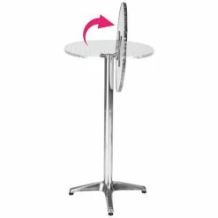 Grosses soldes 🔔 BATHRINS Table Bistro Haute De Bar Aluminium Ø60cm Réglage En Hauteur 70/110cm Argent 🛒 10 Grosses soldes 🔔 BATHRINS Table Bistro Haute De Bar Aluminium Ø60cm Réglage En Hauteur 70/110cm Argent 🛒 -Table haute Boutique 65441084 4