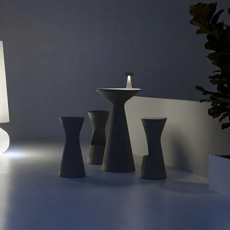 Vente flash ⌛ PLUST Table D'appoint Haute Ronde 111cm Pour Tabourets De Bar Extérieur Design Moderne Fade T2-H Plus | Couleur: Gris Foncé - Couleur De La Table: Blanc ✨ 6 Vente flash ⌛ PLUST Table D'appoint Haute Ronde 111cm Pour Tabourets De Bar Extérieur Design Moderne Fade T2-H Plus | Couleur: Gris Foncé - Couleur De La Table: Blanc ✨ – Image 4