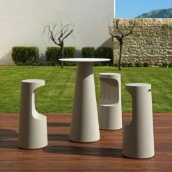 Meilleur prix 🔥 PLUST Table D'appoint Haute Ronde Pour Tabourets De Bar Diamètre 60cm Design Moderne Fura T1-H | Couleur: Vert Foncé - Couleur De La Table: Noir ❤️