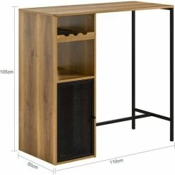 Les meilleures critiques de ⌛ SoBuy FWT97-PF Table De Bar, Table Haute, Table à Manger, Table Pour Cuisine, Salle à Manger, Salon Avec Supports Pour Verres Et Bouteilles, Étagère Et 2 Compartiments ⌛ -Table haute Boutique 65894134 3