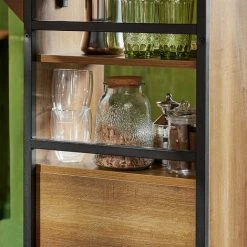 Remise 💯 SoBuy FWT98-PF Table De Bar, Table Haute De Bar, Table De Cuisine, Table à Manger, Mange-Debout Pour Cuisine, Salle à Manger, Salon Avec 1 Plateau Rabattable, 2 Etagères Et 1 Porte 🥰 -Table haute Boutique 65894135 5