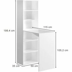 Nouveau 😀 Mange-debout „Lukas" Blanc Vicco 🔥 -Table haute Boutique 66209312 3