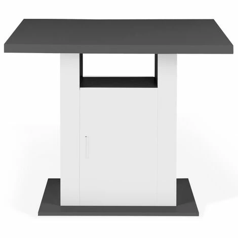 Offres 🤩 IDMARKET Ilot Central UGO 110 Cm Plateau Bois Gris Et Blanc Avec Rangements ✨ 7 Offres 🤩 IDMARKET Ilot Central UGO 110 Cm Plateau Bois Gris Et Blanc Avec Rangements ✨ – Image 5