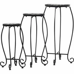 Top 10 🤩 DOC&ET² Tables Mosaïque 3 Pcs Noir Et Blanc Céramique - Noir ✨