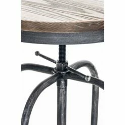 Offres 🥰 DéCOSHOP26 Table Haute Bistrot Style Industriel Hauteur Réglable Argenté Vieilli - Argentéer 😍 -Table haute Boutique 6742020 3