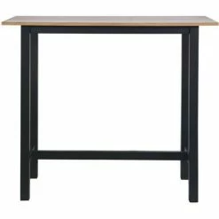 Vente flash ✔️ AUTRES KALI Table De Bar Placage Chene Avec Piétement En Acacia Massif - L 120 X P 60 X H 105 Cm 🔥