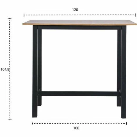 Vente flash ✔️ AUTRES KALI Table De Bar Placage Chene Avec Piétement En Acacia Massif - L 120 X P 60 X H 105 Cm 🔥 6 Vente flash ✔️ AUTRES KALI Table De Bar Placage Chene Avec Piétement En Acacia Massif - L 120 X P 60 X H 105 Cm 🔥 – Image 4