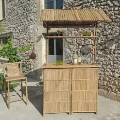 Meilleur prix 🌟 CASATERA Bar En Bambou Naturel Taman - Bois Clair 😀 -Table haute Boutique 67620674 3