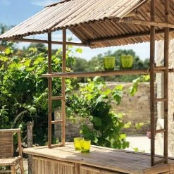 Meilleur prix 🌟 CASATERA Bar En Bambou Naturel Taman - Bois Clair 😀 -Table haute Boutique 67620674 5