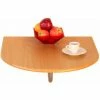 Coupon ❤️ DéCOSHOP26 Table Pliante Murale Demi-ronde En MDF Hêtre - Noir 🎉 -Table haute Boutique 7640432 1