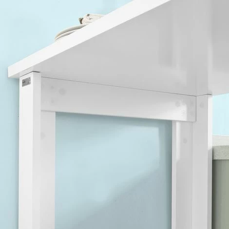 Meilleure vente 👏 Table Haute De Bar Mange-debout Cuisine Avec Rangements– Blanc FWT17-W SoBuy® 💯 6 Meilleure vente 👏 Table Haute De Bar Mange-debout Cuisine Avec Rangements– Blanc FWT17-W SoBuy® 💯 – Image 4