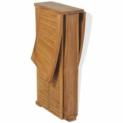 Vente flash 🧨 VidaXL Table Pliable De Bar 155x53x105 Cm Bois De Teck Solide - Brun ❤️ 5 Vente flash 🧨 VidaXL Table Pliable De Bar 155x53x105 Cm Bois De Teck Solide - Brun ❤️ – Image 3